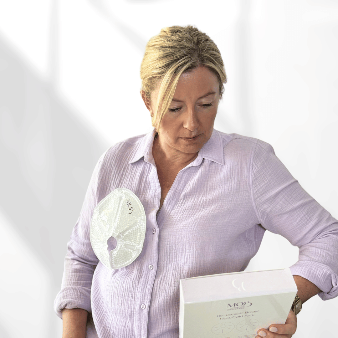 Re-useable Breastfeeding Heat/Cold Pack in use